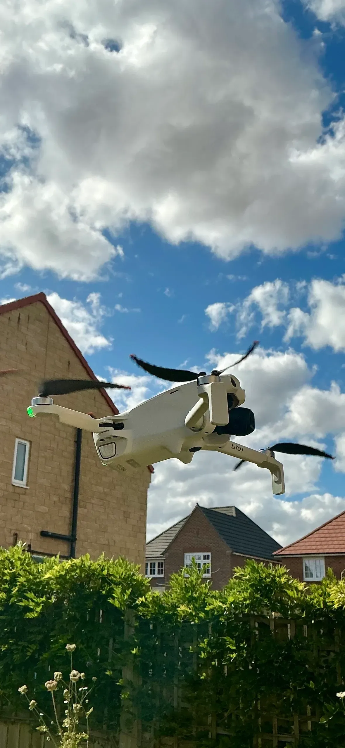 Drone survey outside new homes