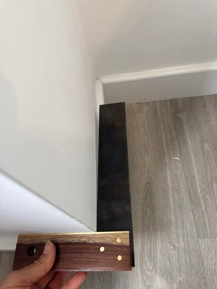 Inspecting the finish of a new build interior